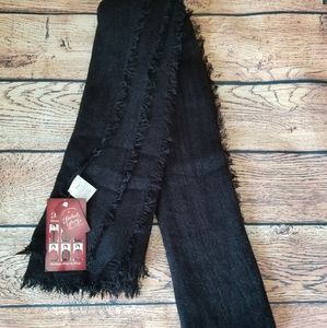 Womens Faded Glory Black Oversized Oblong Scarf